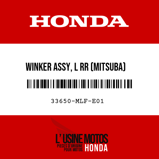 image de 33650-MLF-E01 WINKER ASSY, L RR (MITSUBA)