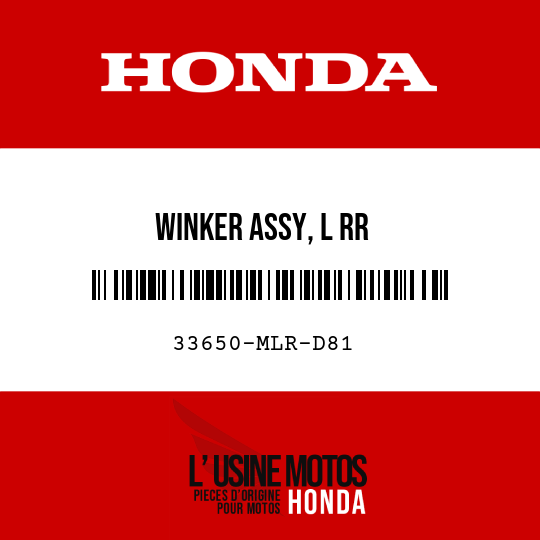 image de 33650-MLR-D81 WINKER ASSY, L RR
