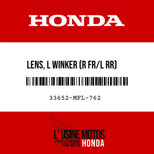 image de 33652-MFL-762 LENS, L WINKER (R FR/L RR)