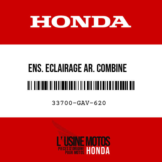 image de 33700-GAV-620 ENS. ECLAIRAGE AR. COMBINE