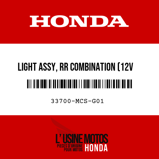 image de 33700-MCS-G01 LIGHT ASSY, RR COMBINATION (12V 21/5W)