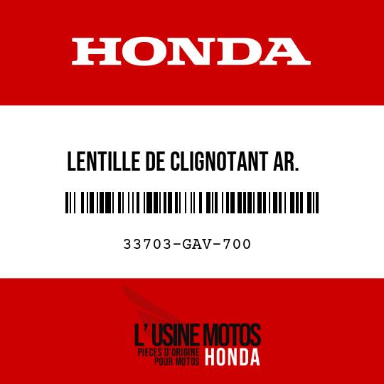 image de 33703-GAV-700 LENTILLE DE CLIGNOTANT AR.