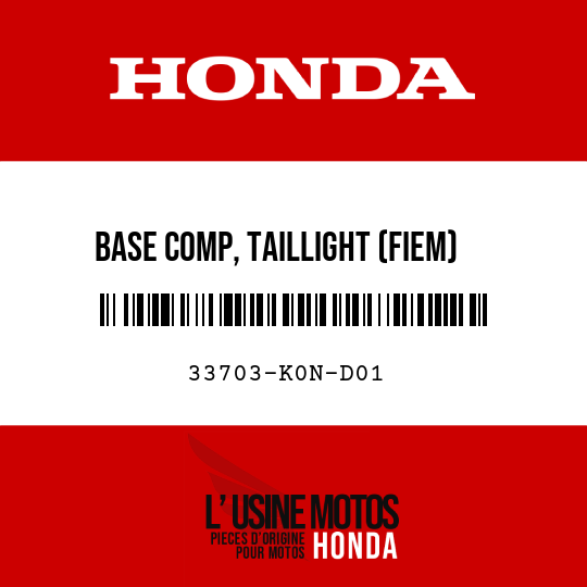 image de 33703-K0N-D01 BASE COMP, TAILLIGHT (FIEM)