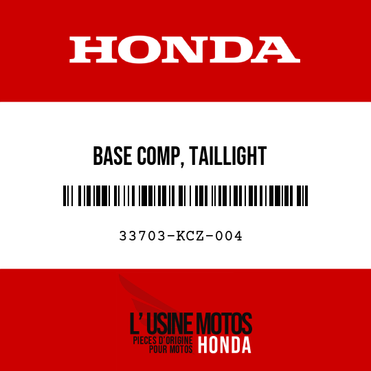 image de 33703-KCZ-004 BASE COMP, TAILLIGHT