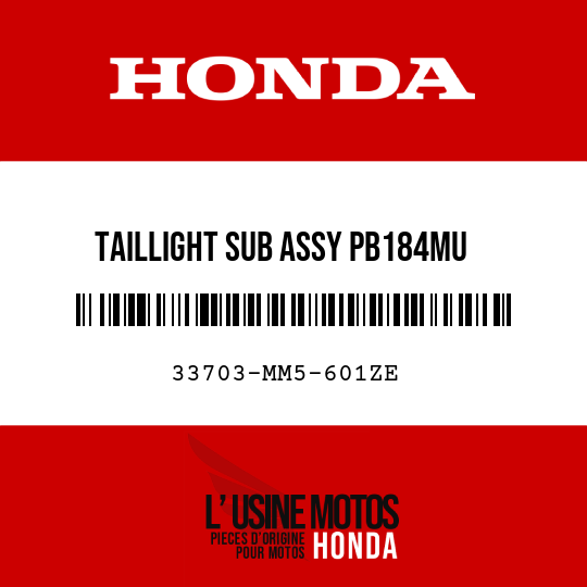 image de 33703-MM5-601ZE TAILLIGHT SUB ASSY PB184MU  (PB184MU GRANITE BLUE METALLIC-U)