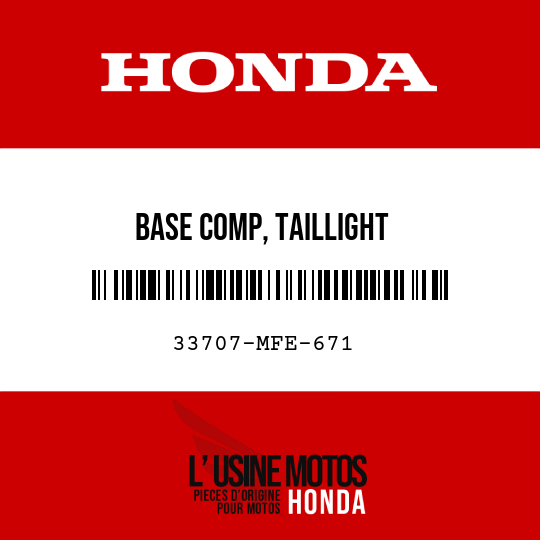 image de 33707-MFE-671 BASE COMP, TAILLIGHT