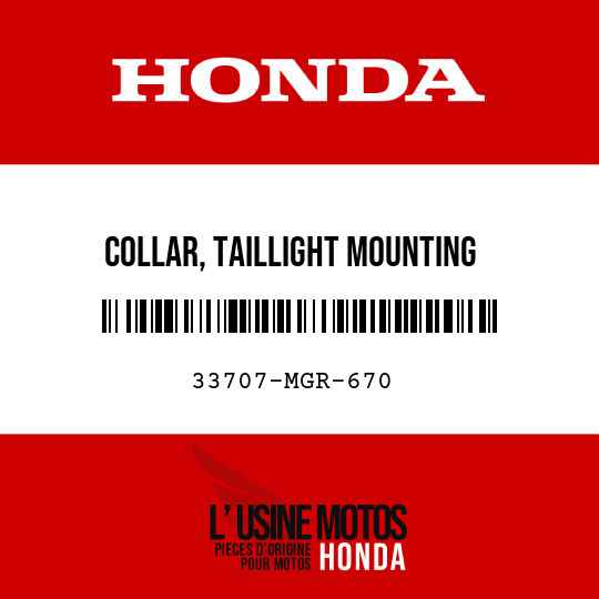 image de 33707-MGR-670 COLLAR, TAILLIGHT MOUNTING