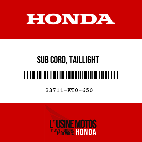 image de 33711-KT0-650 SUB CORD, TAILLIGHT