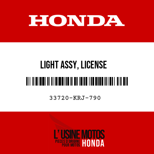 image de 33720-KRJ-790 LIGHT ASSY, LICENSE