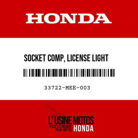 image de 33722-MEE-003 SOCKET COMP, LICENSE LIGHT