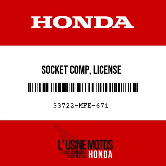 image de 33722-MFE-671 SOCKET COMP, LICENSE