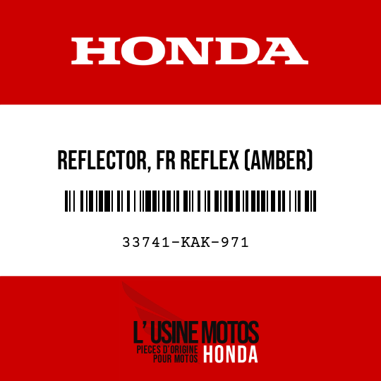 image de 33741-KAK-971 REFLECTOR, FR REFLEX (AMBER)