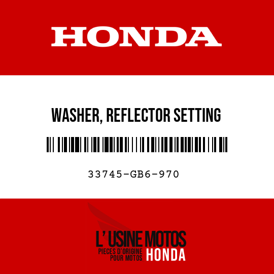image de 33745-GB6-970 WASHER, REFLECTOR SETTING
