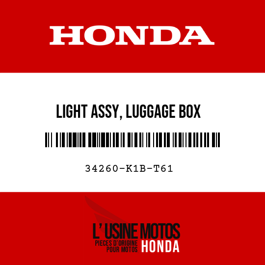 image de 34260-K1B-T61 LIGHT ASSY, LUGGAGE BOX