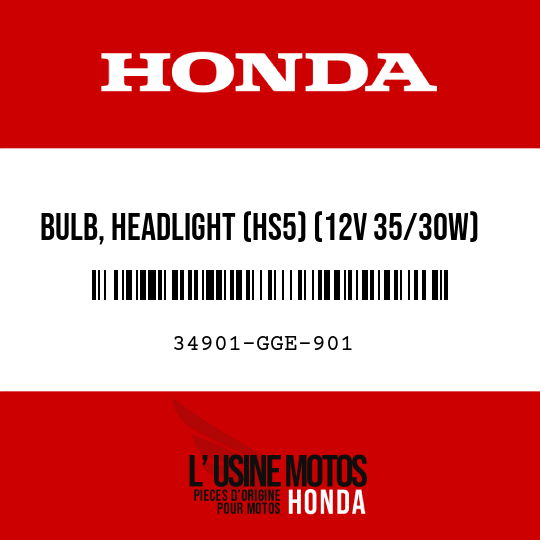 image de 34901-GGE-901 BULB, HEADLIGHT (HS5) (12V 35/30W)