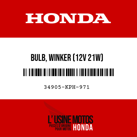image de 34905-KPH-971 BULB, WINKER (12V 21W)
