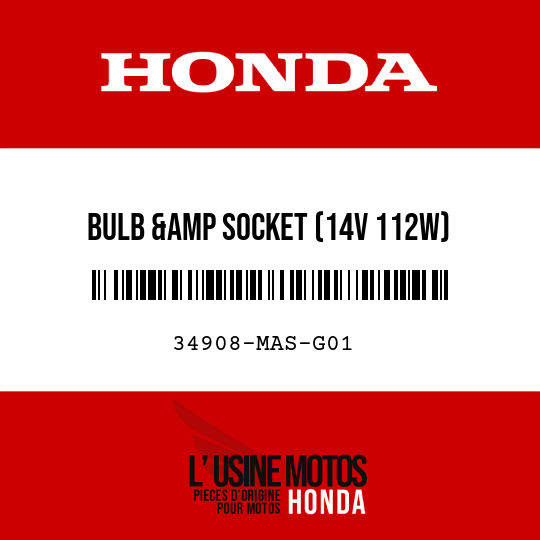 image de 34908-MAS-G01 BULB &amp SOCKET (14V 112W)
