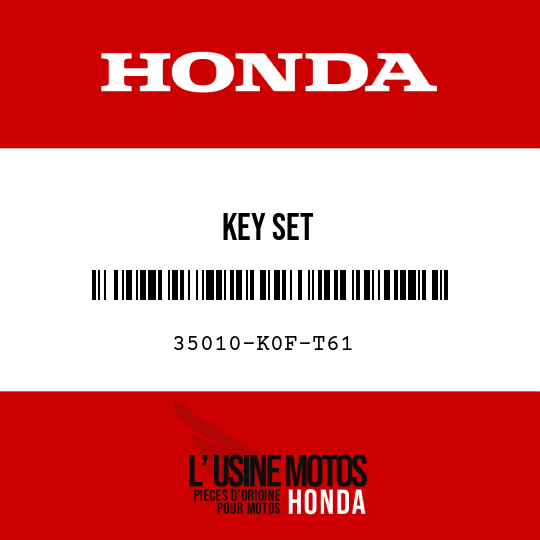 image de 35010-K0F-T61 KEY SET