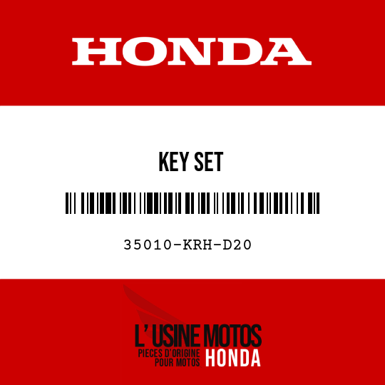 image de 35010-KRH-D20 KEY SET