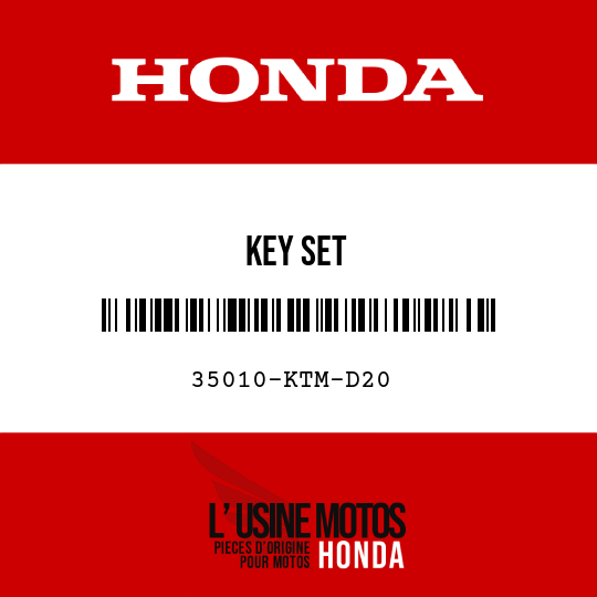 image de 35010-KTM-D20 KEY SET