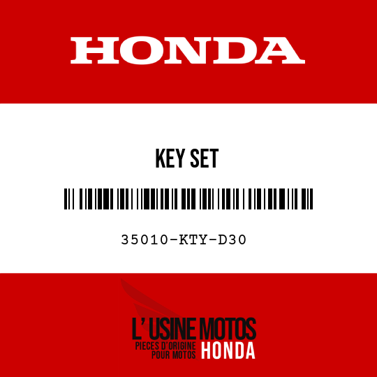 image de 35010-KTY-D30 KEY SET