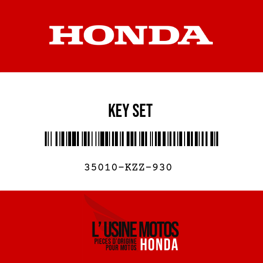 image de 35010-KZZ-930 KEY SET