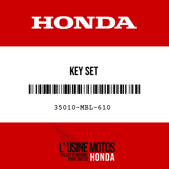 image de 35010-MBL-610 KEY SET