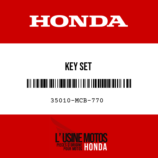image de 35010-MCB-770 KEY SET
