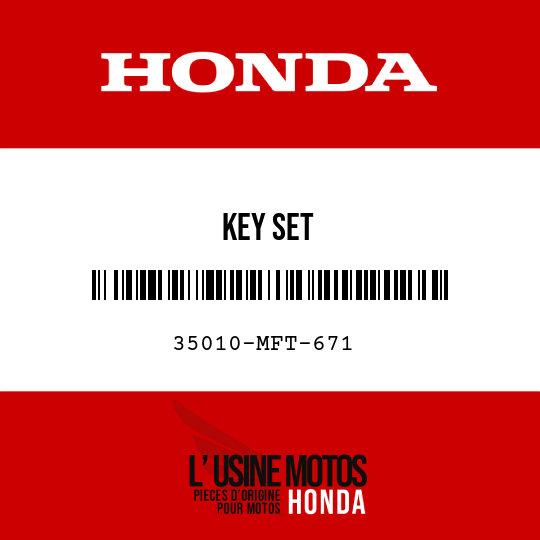image de 35010-MFT-671 KEY SET