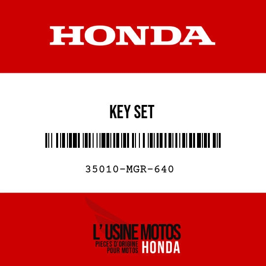 image de 35010-MGR-640 KEY SET