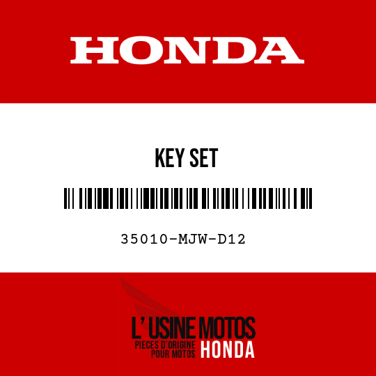 image de 35010-MJW-D12 KEY SET
