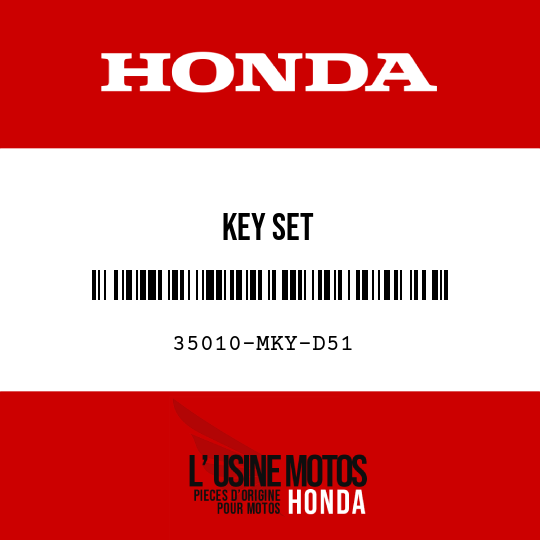 image de 35010-MKY-D51 KEY SET