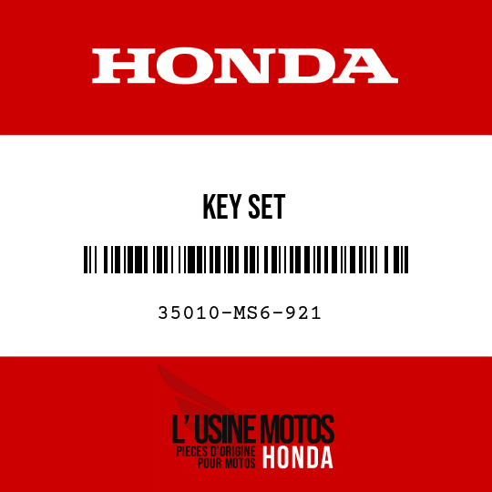 image de 35010-MS6-921 KEY SET
