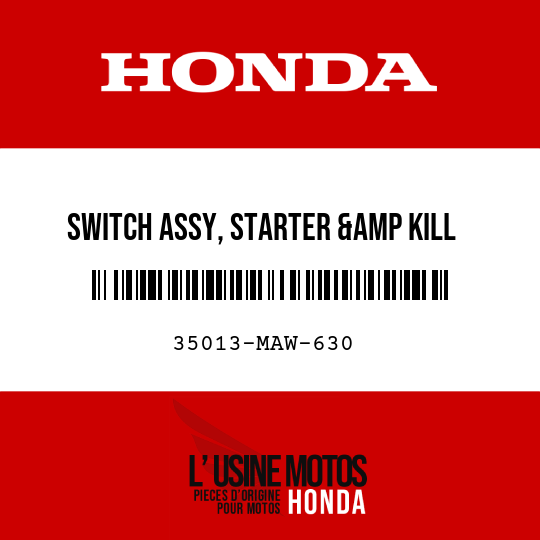 image de 35013-MAW-630 SWITCH ASSY, STARTER &amp KILL