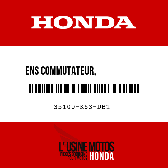 image de 35100-K53-DB1 ENS COMMUTATEUR,             VERROUILLAGE POIGNEE