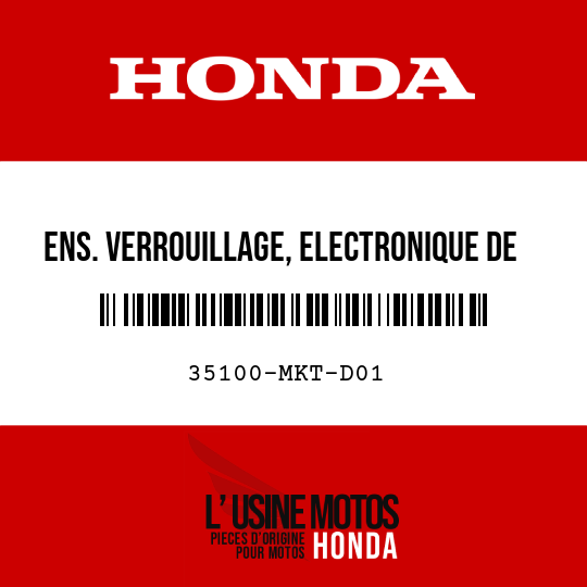 image de 35100-MKT-D01 ENS. VERROUILLAGE, ELECTRONIQUE DE DIRECTION