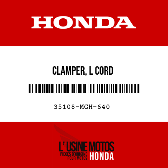 image de 35108-MGH-640 CLAMPER, L CORD