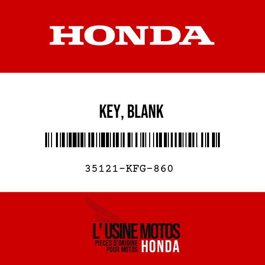 image de 35121-KFG-860 KEY, BLANK