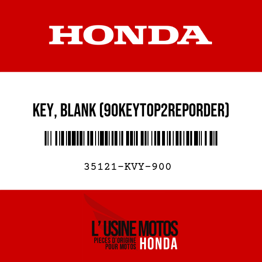image de 35121-KVY-900 KEY, BLANK (90KEYTOP2REPORDER)