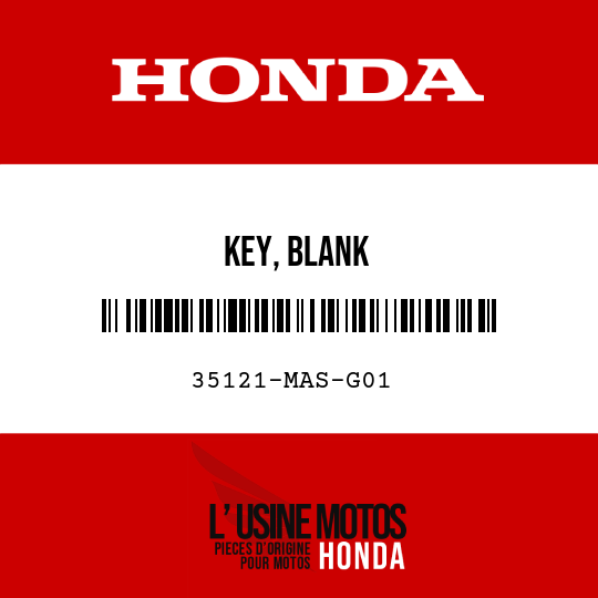 image de 35121-MAS-G01 KEY, BLANK