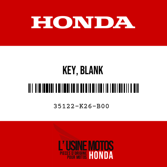 image de 35122-K26-B00 KEY, BLANK