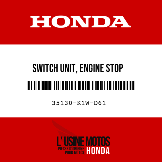 image de 35130-K1W-D61 SWITCH UNIT, ENGINE STOP