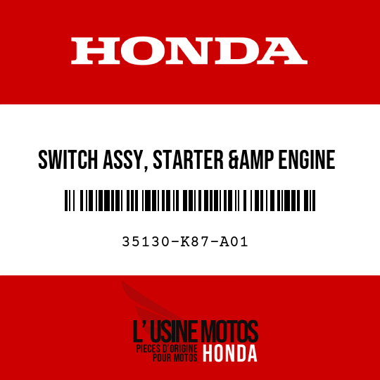 image de 35130-K87-A01 SWITCH ASSY, STARTER &amp ENGINE STOP &amp HAZARD