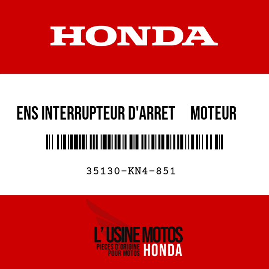 image de 35130-KN4-851 ENS INTERRUPTEUR D'ARRET     MOTEUR