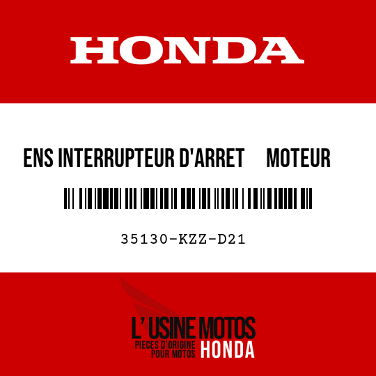 image de 35130-KZZ-D21 ENS INTERRUPTEUR D'ARRET     MOTEUR