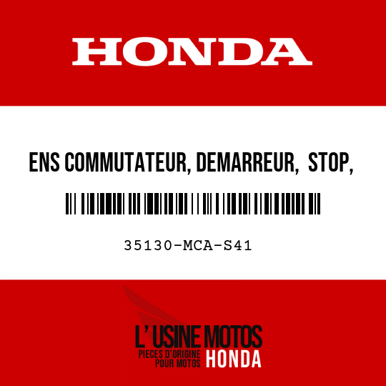 image de 35130-MCA-S41 ENS COMMUTATEUR, DEMARREUR,  STOP, ET CROISIERE