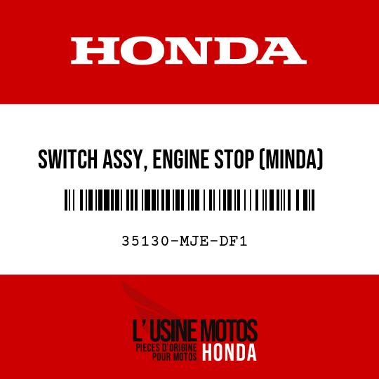 image de 35130-MJE-DF1 SWITCH ASSY, ENGINE STOP (MINDA)