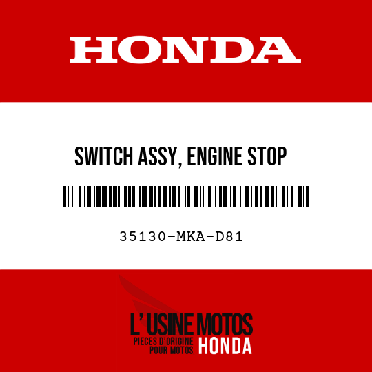 image de 35130-MKA-D81 SWITCH ASSY, ENGINE STOP