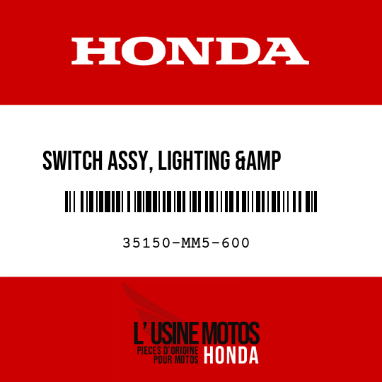image de 35150-MM5-600 SWITCH ASSY, LIGHTING &amp      STARTER KILL (TOYO)