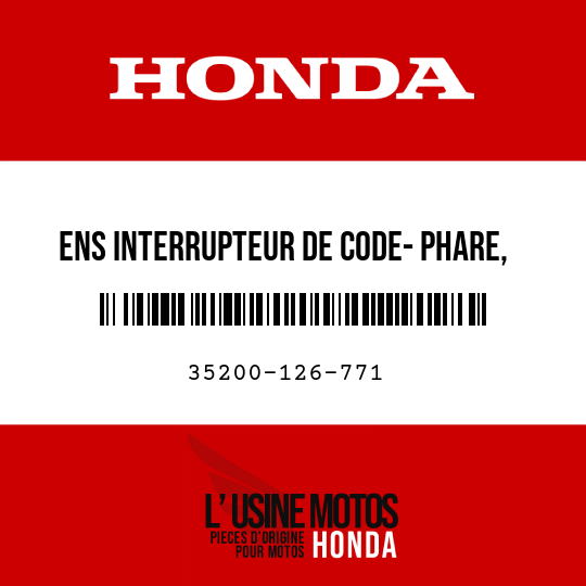 image de 35200-126-771 ENS INTERRUPTEUR DE CODE- PHARE, CLIGNOTANT, AVERTISSEUR